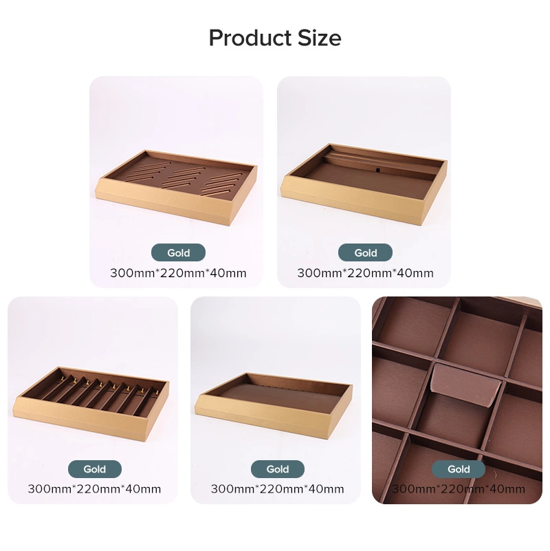 Wholesale Custom Fashion Organizer Wooden Jewelry Storage Trays for Ring Bracelets Necklace Jewellery Display Trays