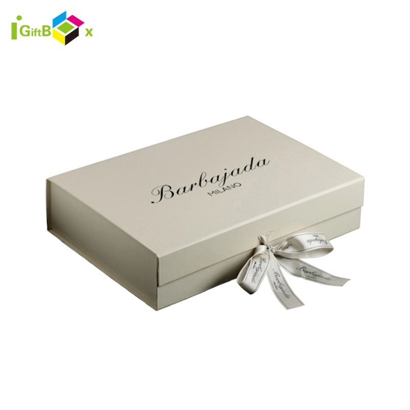 Custom Luxury Black Printed Rigid Folding Foldable Cardboard Packing Paper Packaging Gift Box with Magnetic for Wine/Clothing/ Apparel/ Shoes / Cosmetic / Gift